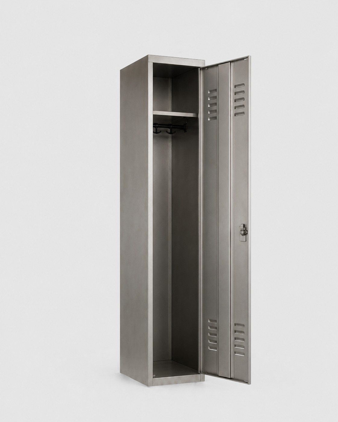 Vestiaire industrie 1 colonne propre inox - serrure à clé ou moraillon