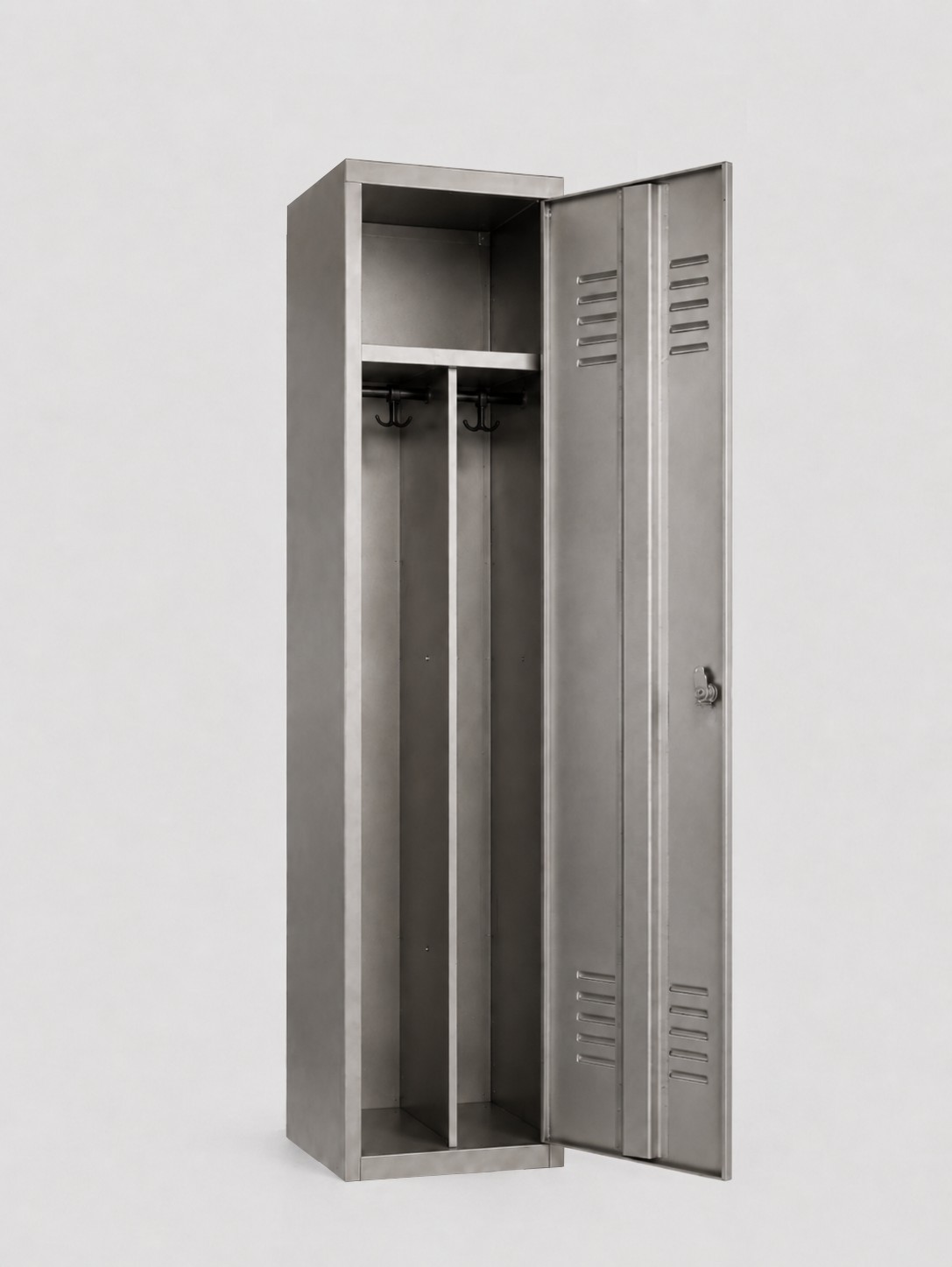 Vestiaire industrie salissante 1 colonne inox - serrure à clé ou moraillon