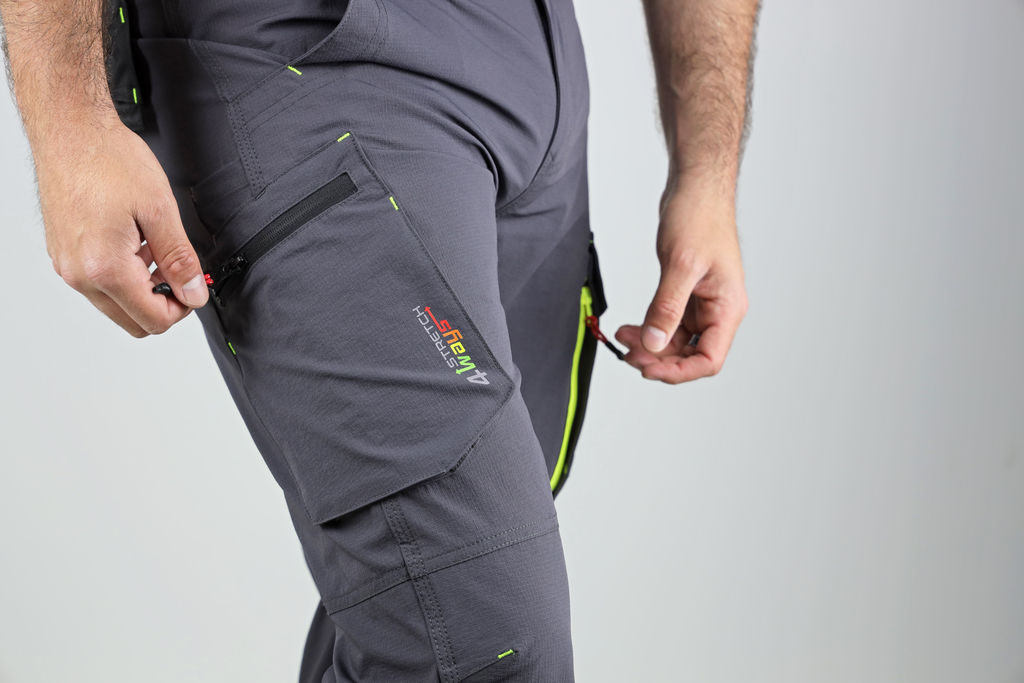 Pantalon été 4D STRETCH - multipoche - lma - Gris Foncé - taille au choix