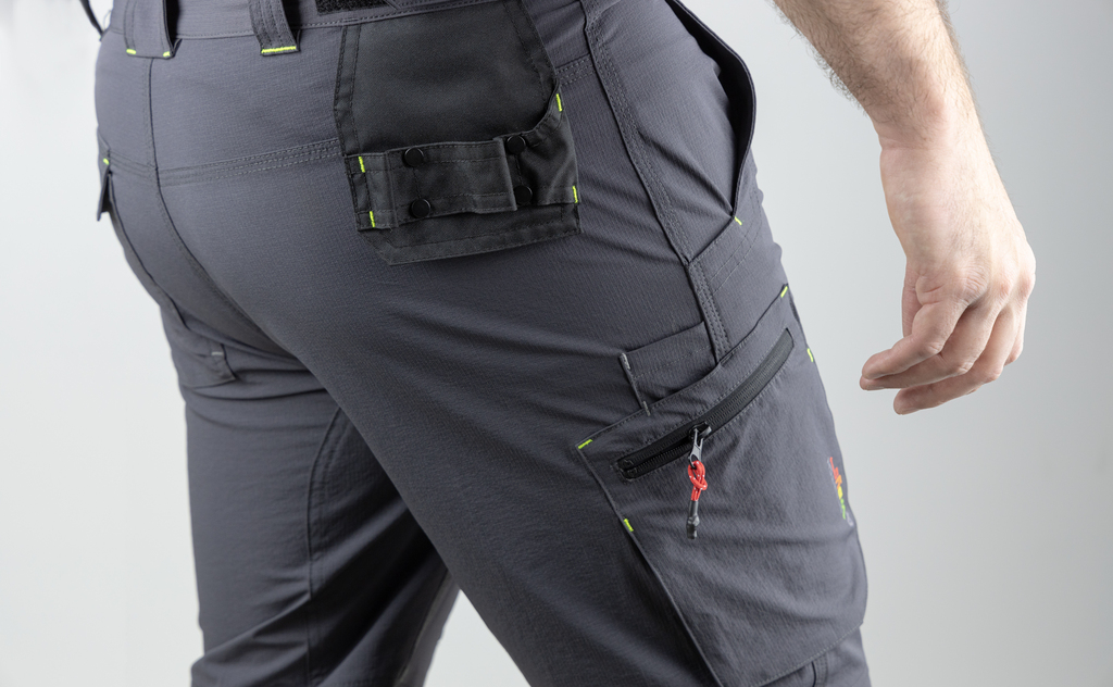 Pantalon été 4D STRETCH - multipoche - lma - Gris Foncé - taille au choix