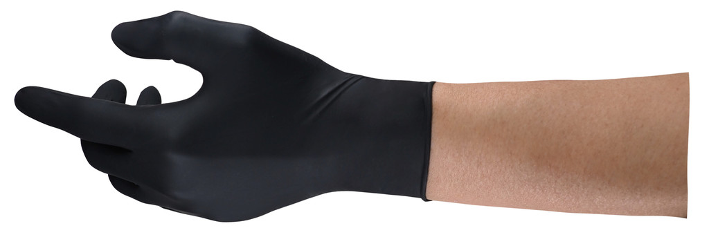 Gants d'examen MICROFLEX 93-852 - certifié contact alimentaire - boite de 100 gants - Noir - taille au choix