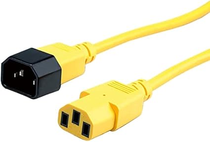 Rallonge alimentation IEC C14 - C13 -0,8 m - jaune