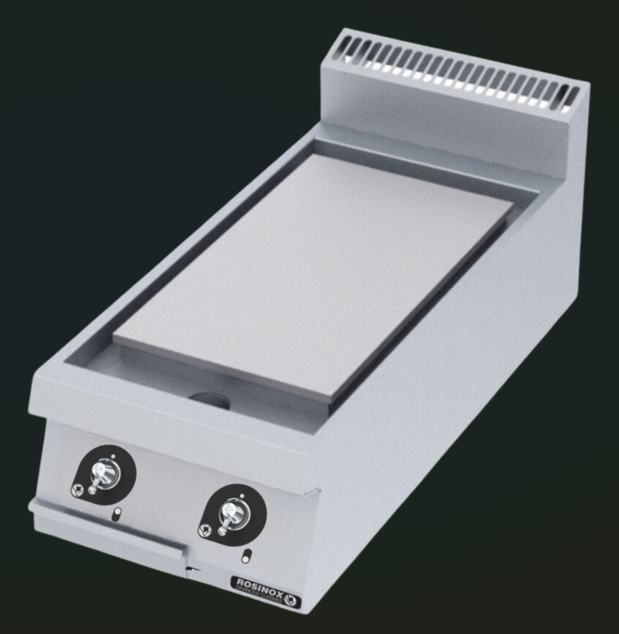 Plaque coup de feu électrique en fonte 20 dm² 2 zones de chauffe 2x3 kW Largeur 400 mm - vérins Destockage