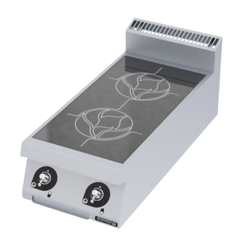 2 zones de cuisson radiantes - 2x4 kW - Largeur 400 mm vérins pieds de montage Destockage