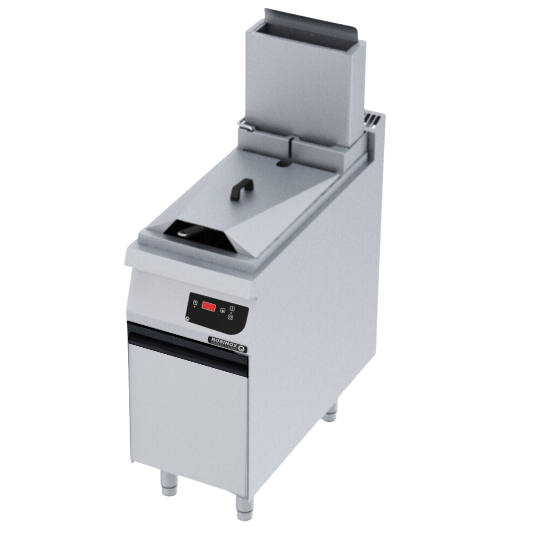 Friteuse gaz Haute Performance - 18 litres - 17,5 kW - Largeur 400 mm - Bac récupérateur d huile Destockage