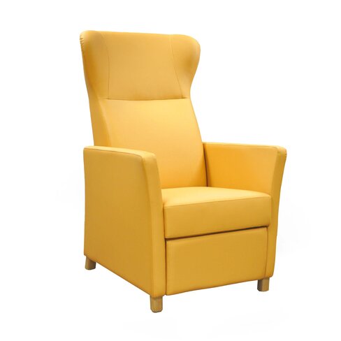Fauteuil de repos Maud - tissu enduit - piétement hêtre massif