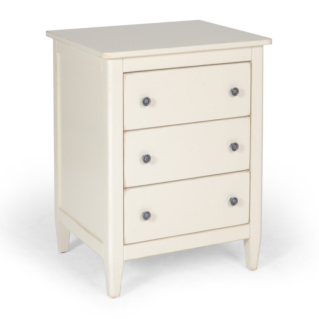 Commode Camomille - l. 58 x h. 79 x pr. 52 cm - 3 tiroirs - structure hêtre massif
