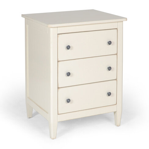 Commode Camomille - l. 58 x h. 79 x pr. 52 cm - 3 tiroirs - structure hêtre massif