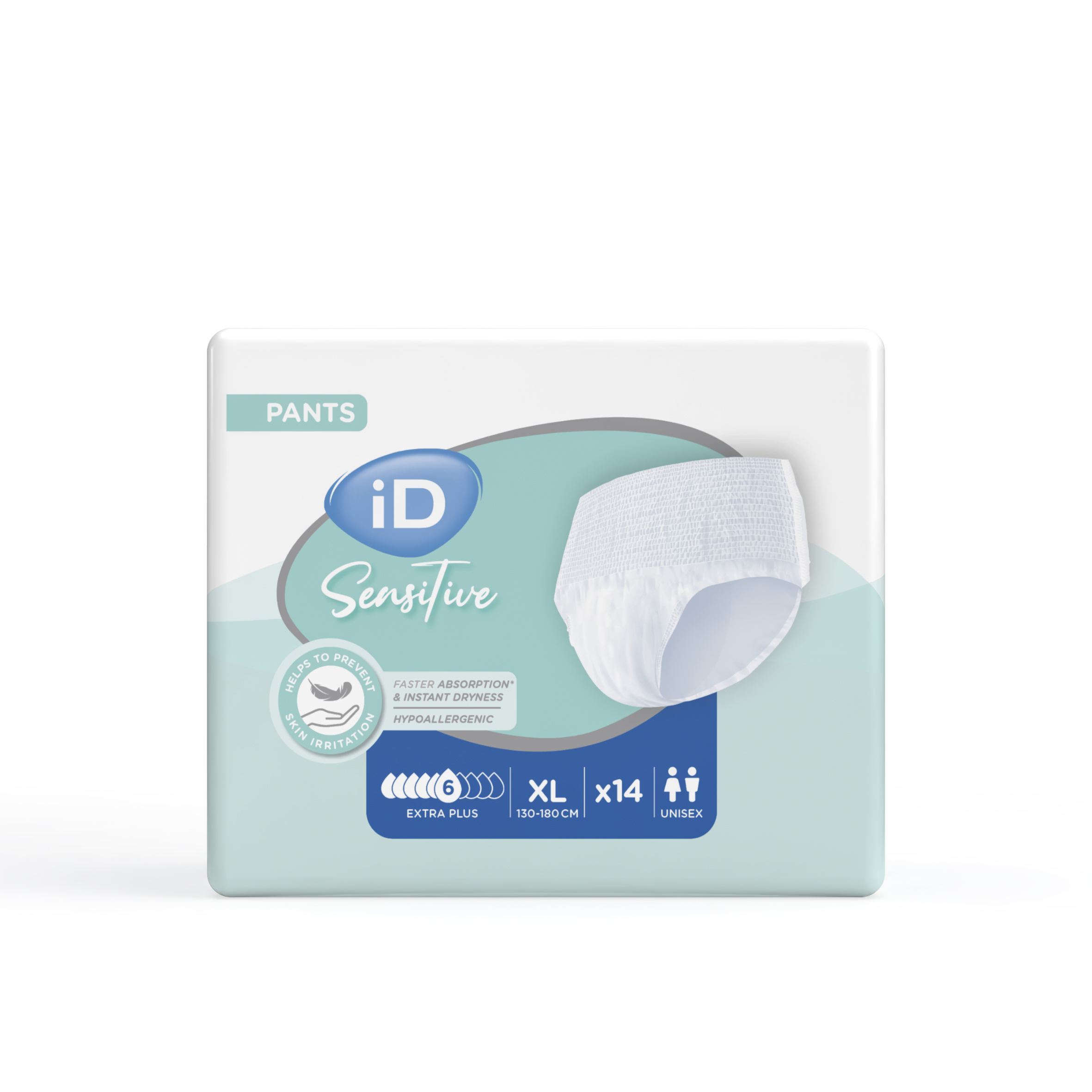 Sous-vêtement absorbant iD Sensitive pants Extra Plus XL - 1 palette de 2688 unités