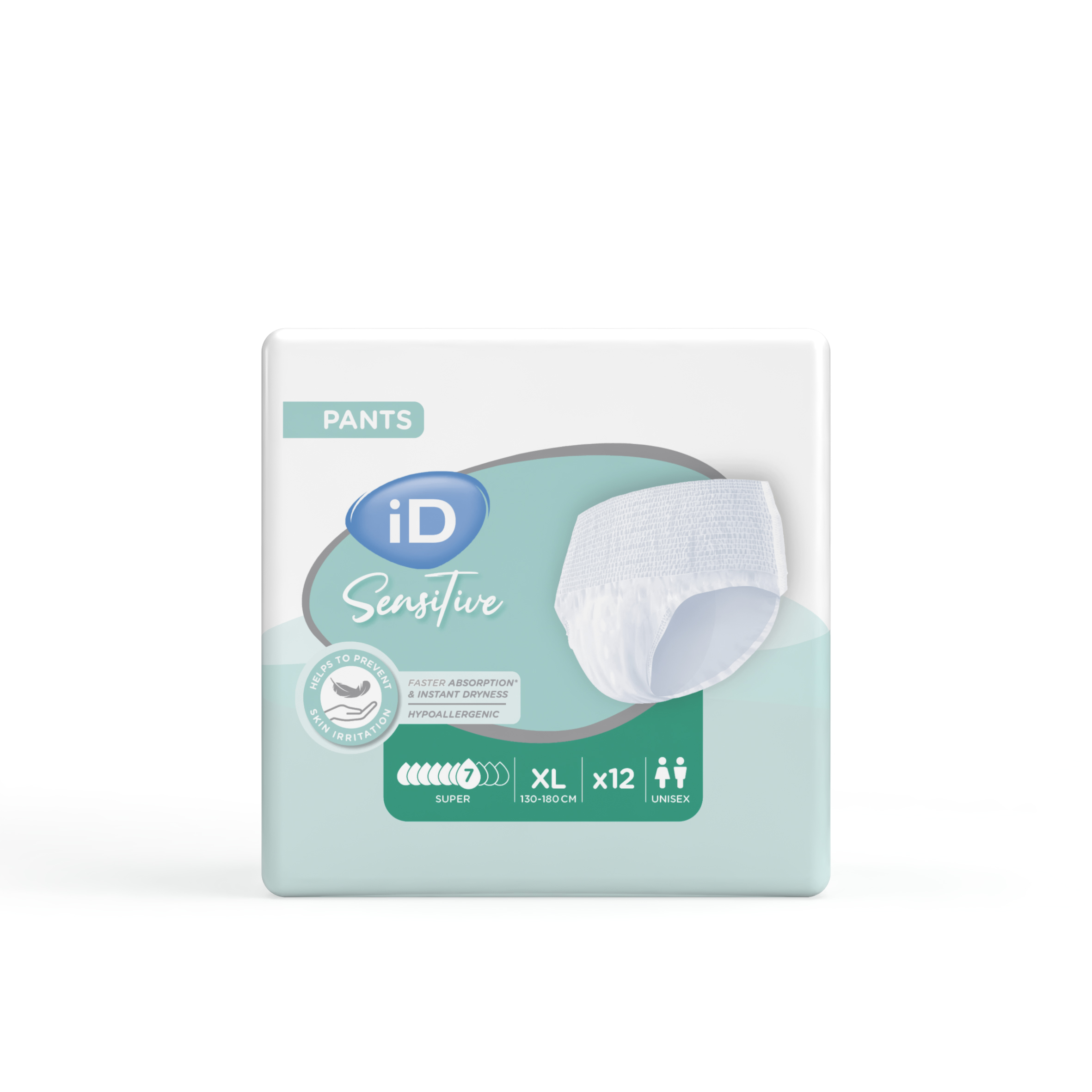 Sous-vêtement absorbant iD Sensitive pants Super XL - 1 carton de 96 unités