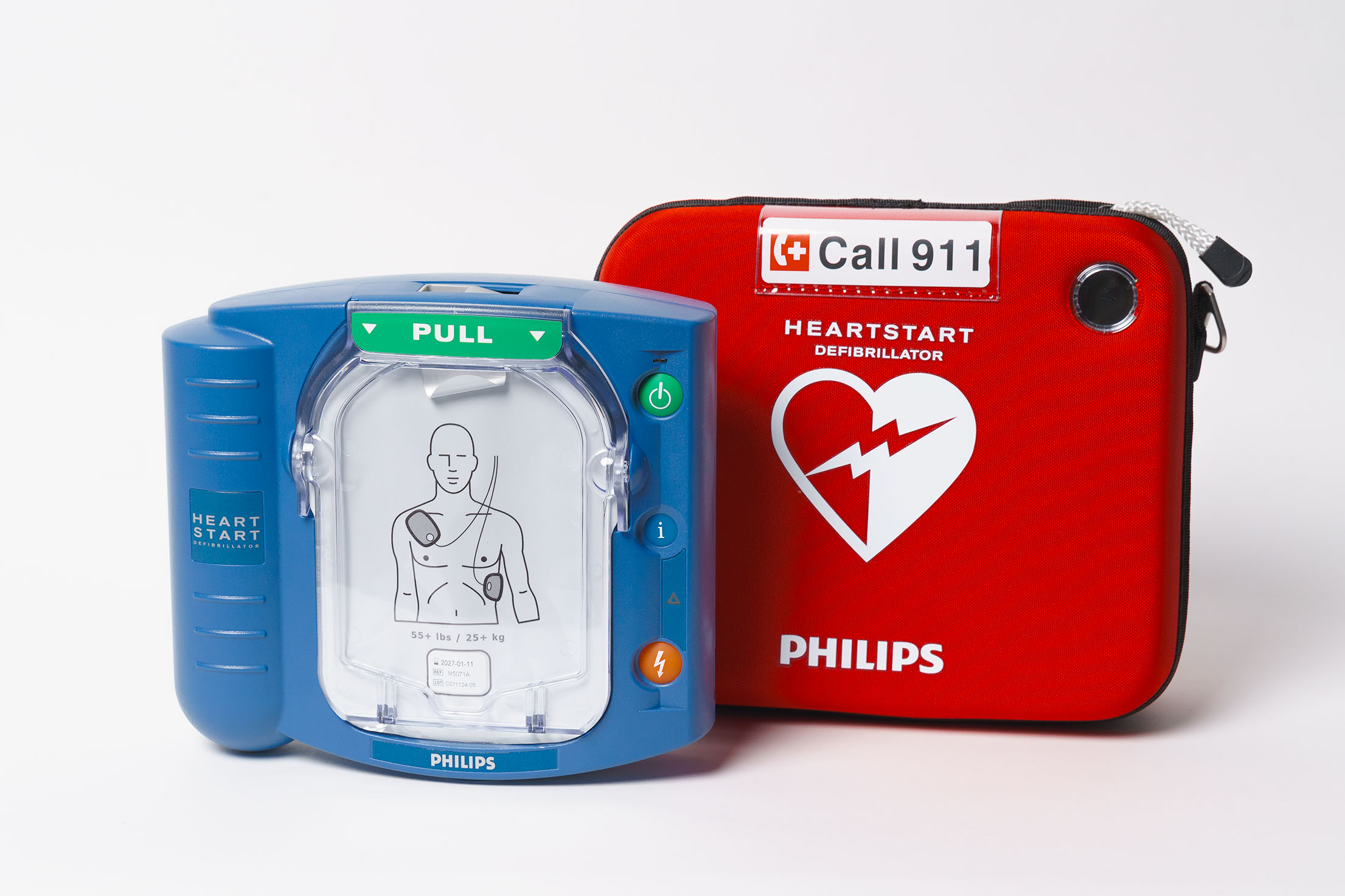 Défibrillateur semi-automatique [DSA] HeartStart HS1, prêt à l'emploi