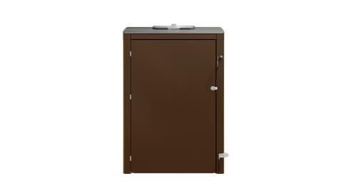 Abri bac Vertigo RAL 8025 livré