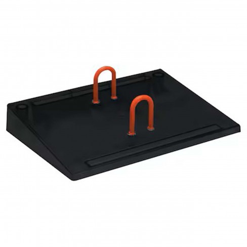 Planchette 2 anneaux - plastique noir - pour bloc éphéméride de 372 feuillets