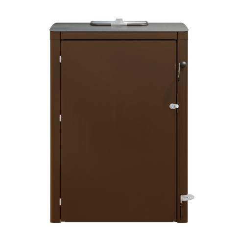 Abri bac Vertigo RAL 8025 livré