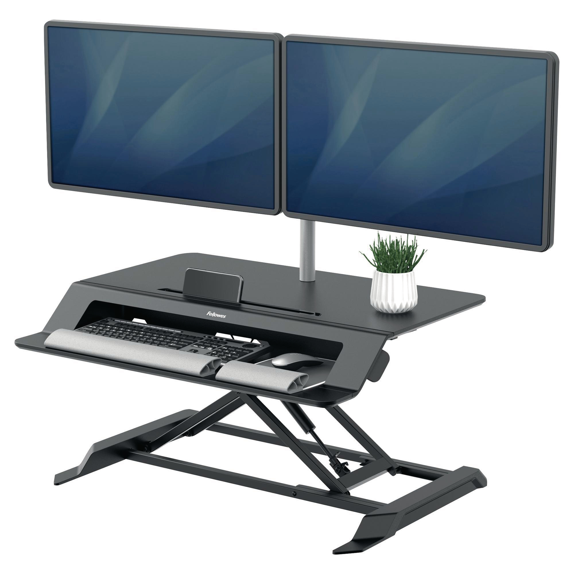 Station assis-debout Fellowes Lotus LT - noir - lot de 5