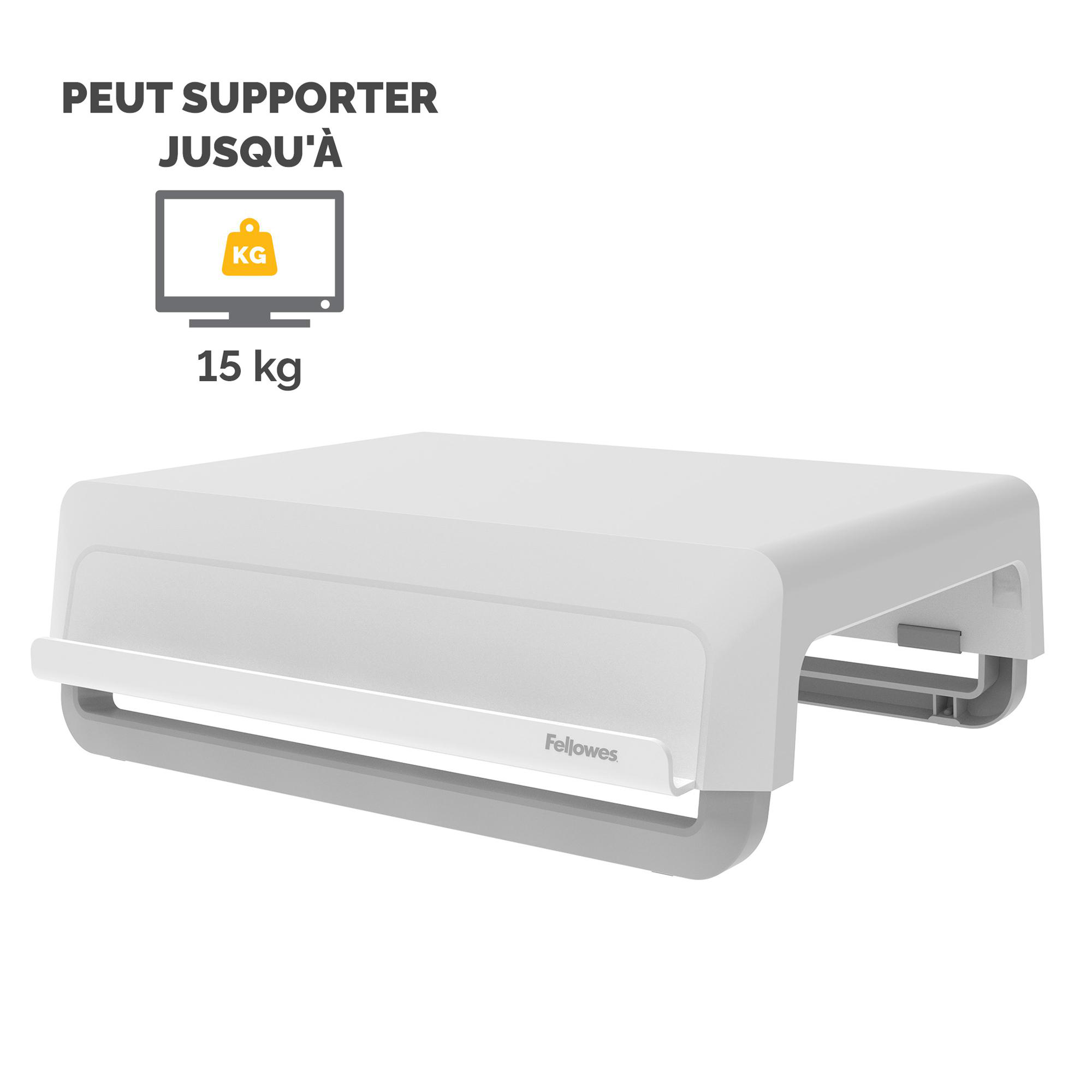 Support moniteur Fellowes Breyta - réglable en hauteur - 3 positions - blanc