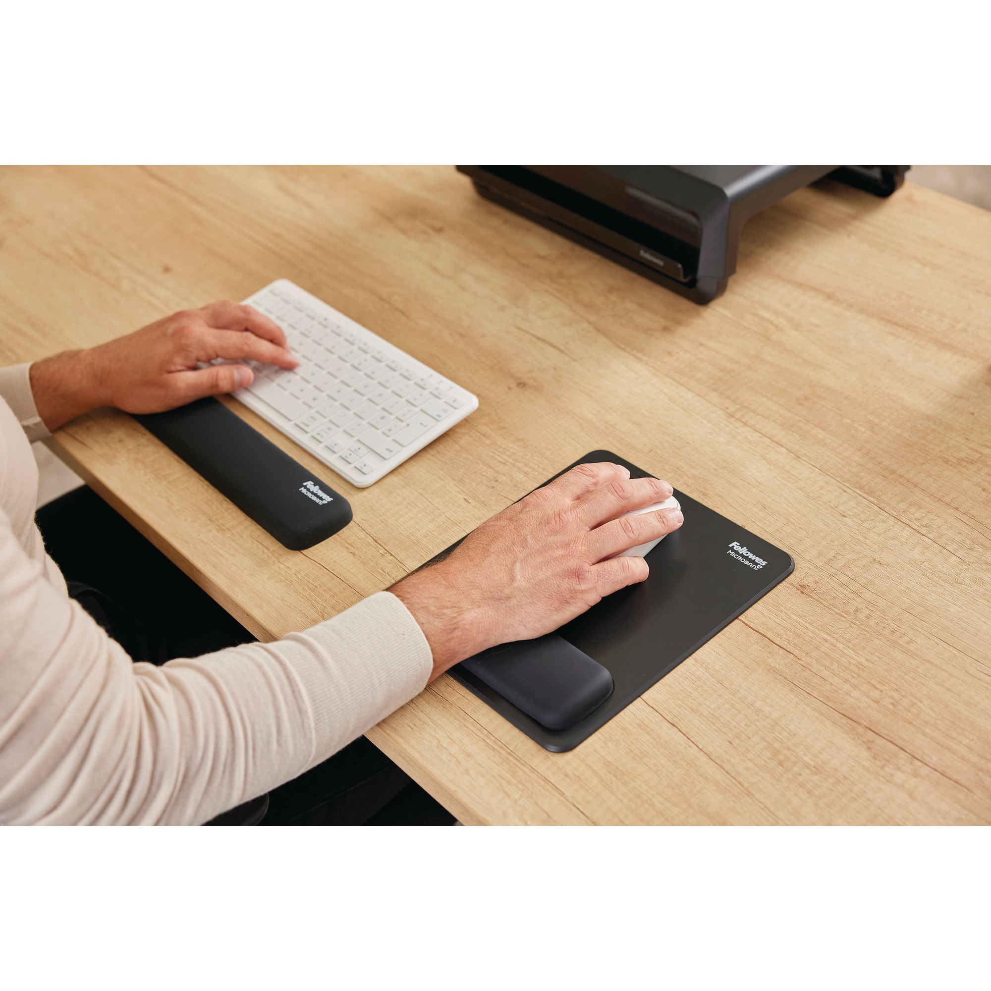 Tapis de souris repose-poignets - Fellowes Breyta - Noir - lot de 10