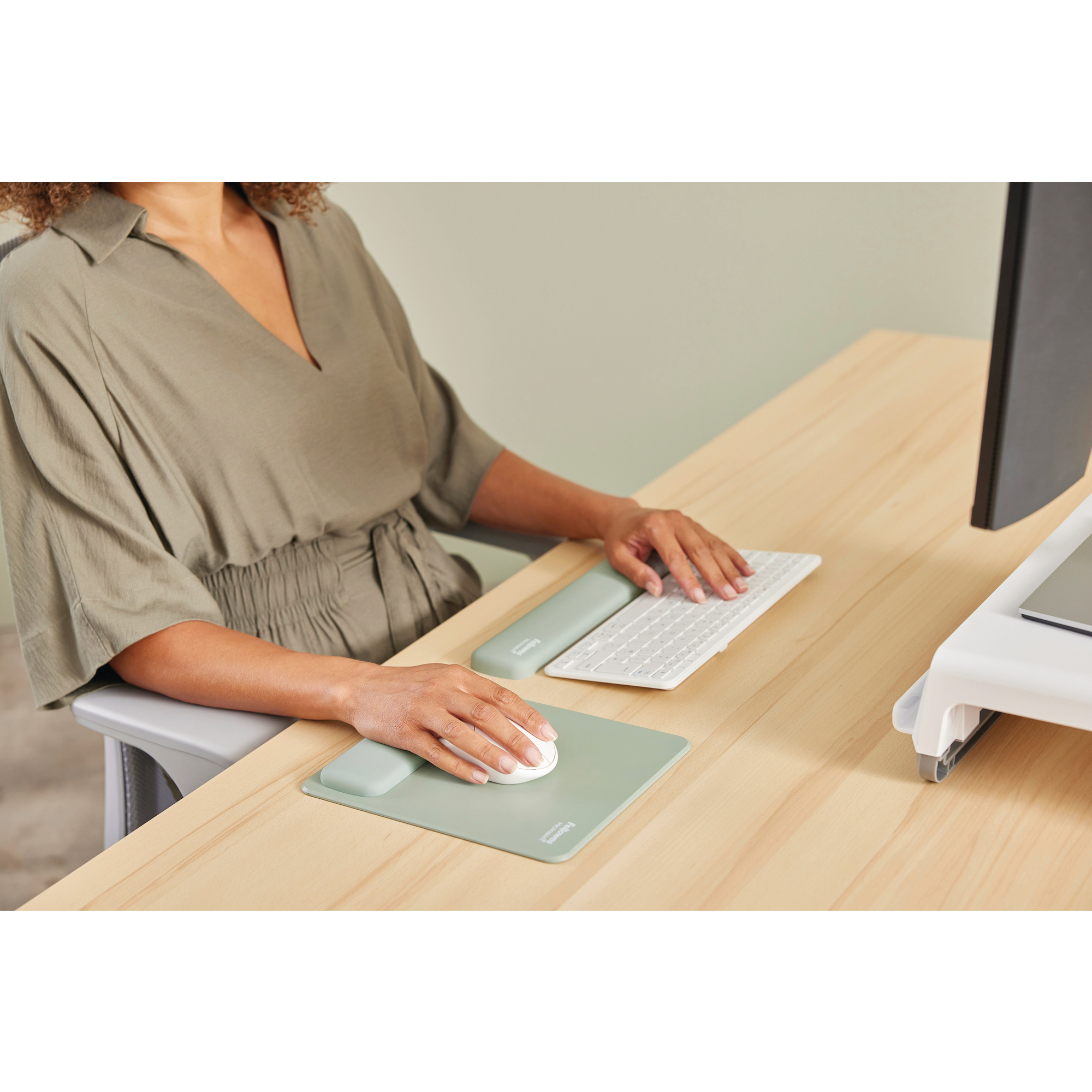 Repose-poignet clavier Fellowes Breyta - Vert sauge
