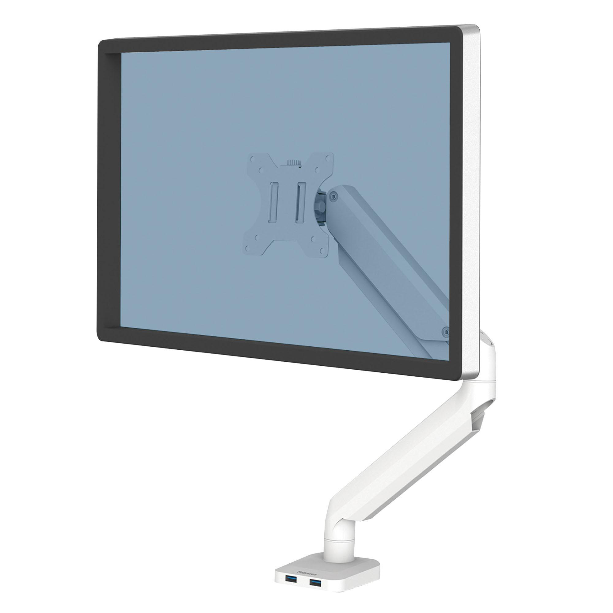 Bras support écran Fellowes Platinum Series - à pince - 1 écran - blanc