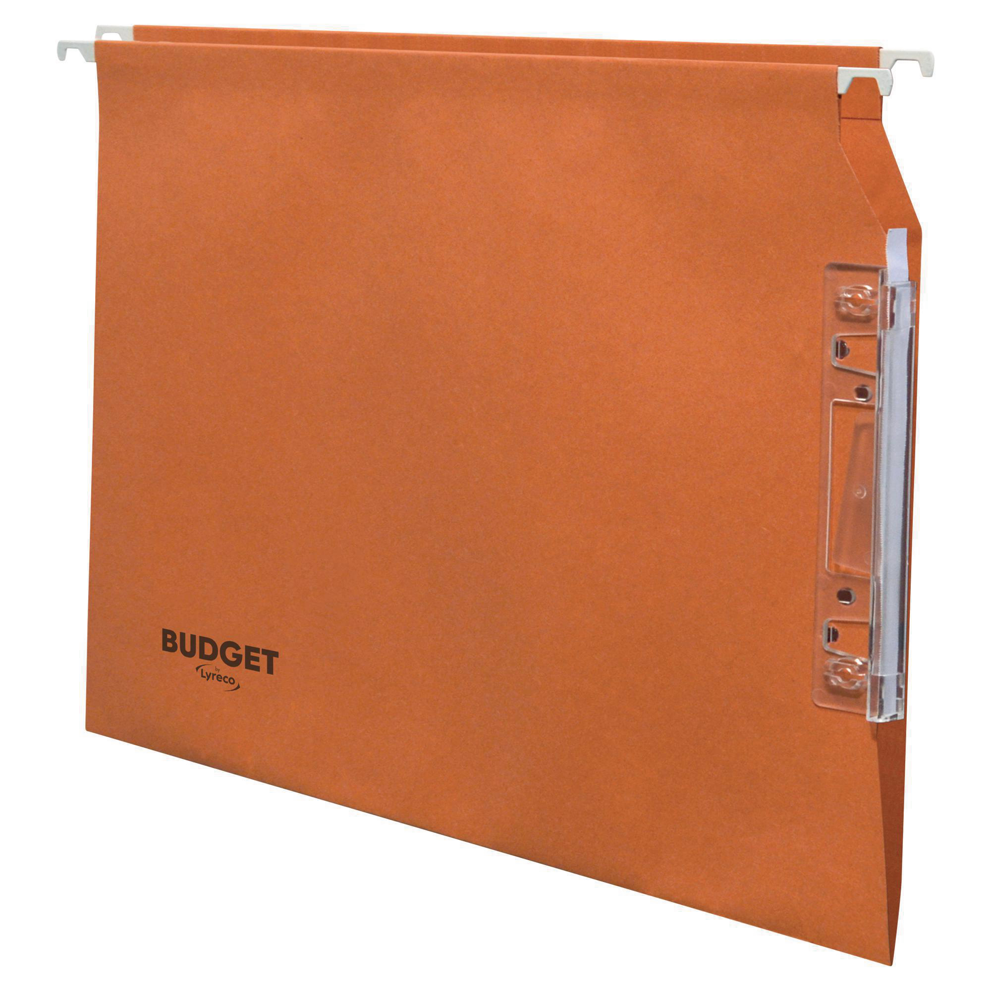 Dossier suspendu pour armoire Lyreco Budget kraft - dos V - orange - par 25