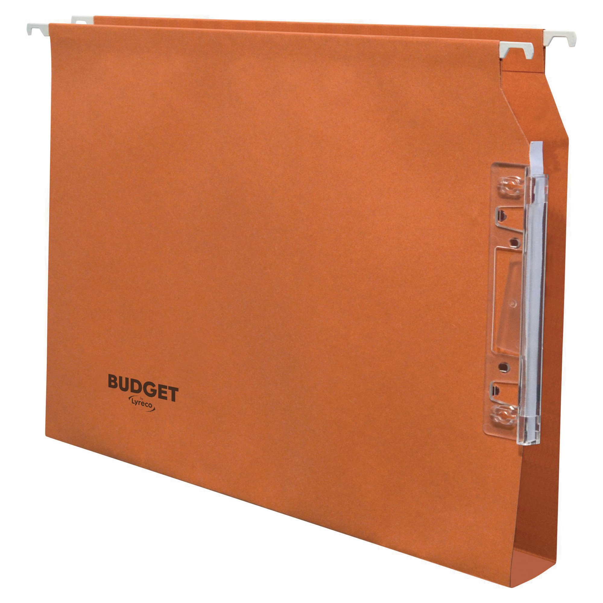 Dossier suspendu pour armoire Lyreco - fond 30 mm - kraft orange - lot de 25