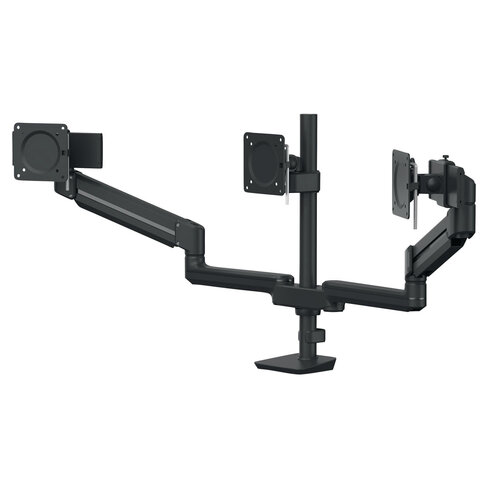 Bras support écran Fellowes Tallo Modular - à pince - 3 écrans - noir