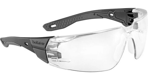 Lunette Rush+ oculaire PC HD hydrophobe anti-reflet branches gris/noir taille M/L x10