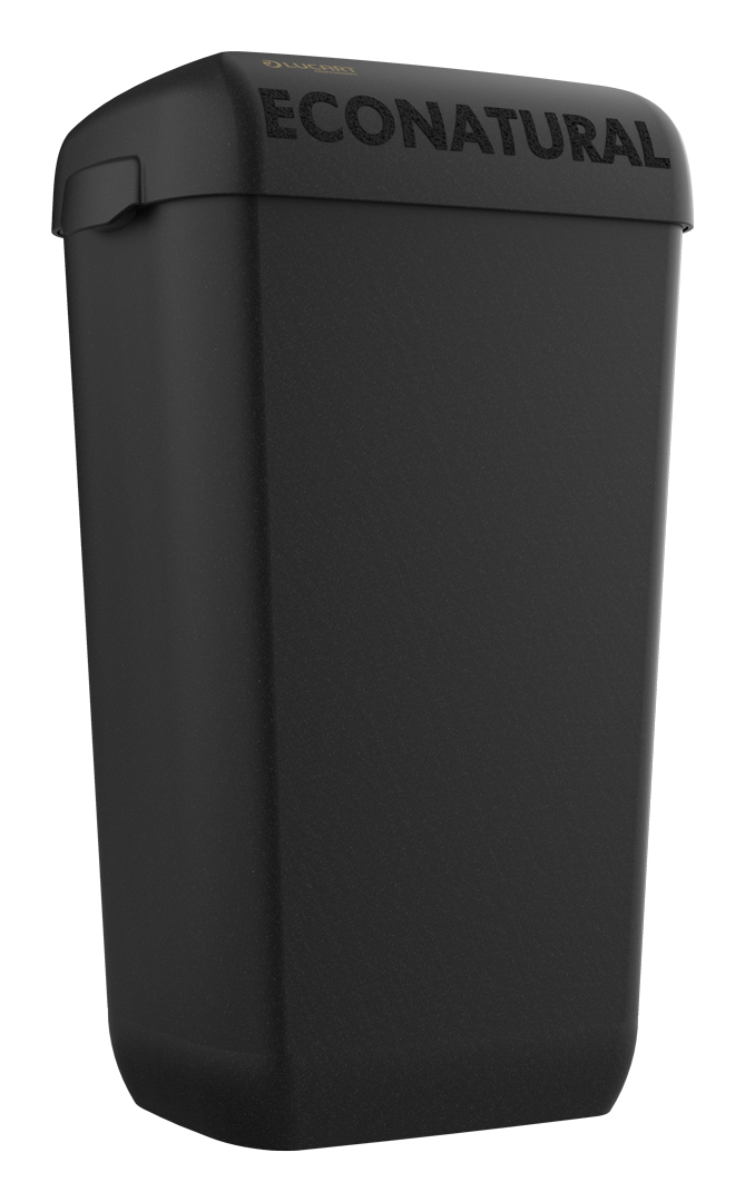 Poubelle 23 l - noir - EcoNatural Flow - issu du recyclage des briques alimentaires - LUCART
