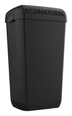 Poubelle 23 l - noir - EcoNatural Flow - issu du recyclage des briques alimentaires - LUCART
