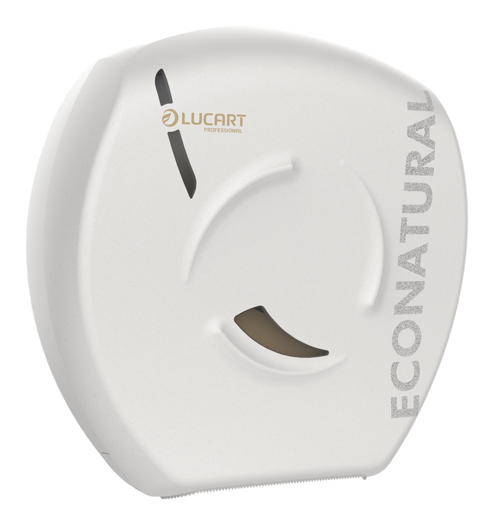 Distributeur papier hygiénique jumbo - blanc - Econatural Flow - issu du recyclage alimentaires - unité