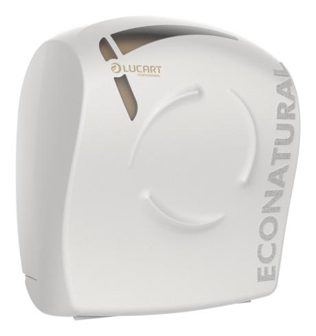 Distributeur essuie-mains rouleau feuille à feuille découpe automatique - blanc - EcoNatural Flow Autocut Towel ID