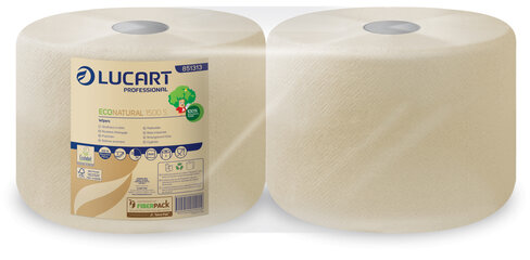 Bobine industrielle - 1500 formats - EcoNatural 1500 S - 2 plis - havane - Ecolabel - carton de 2 pièces - LUCART