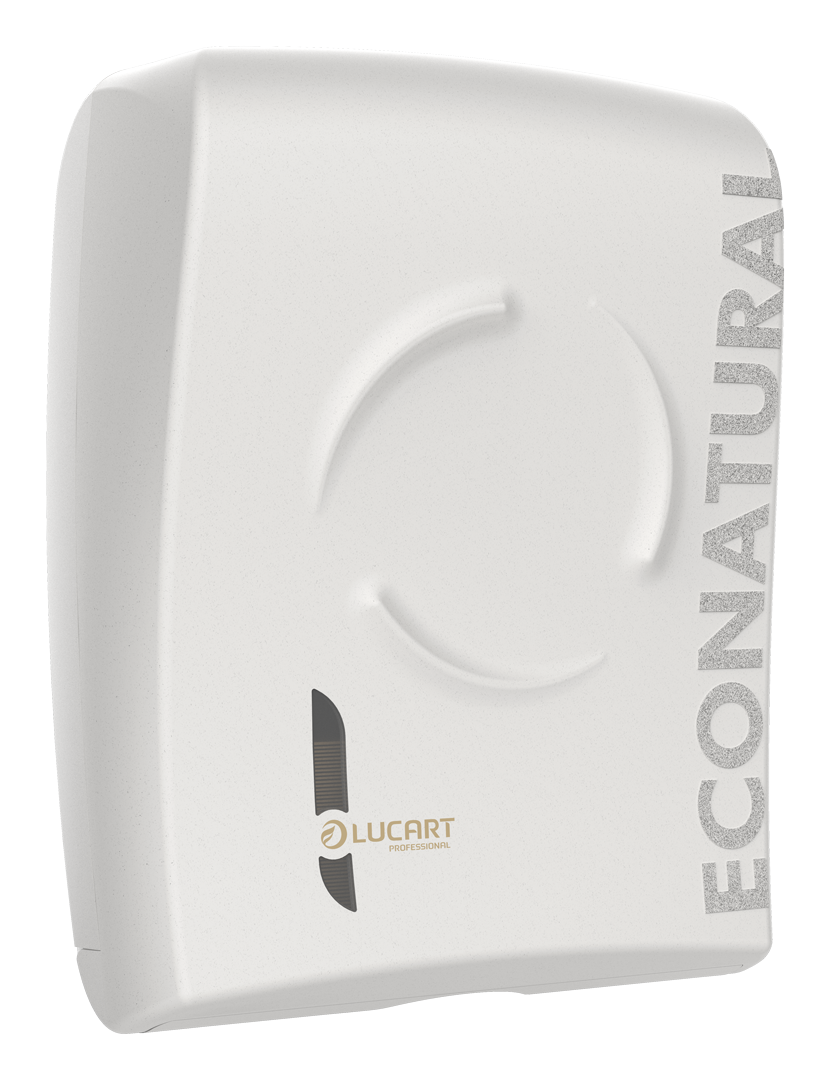 Distributeur essuie-mains pliés - blanc - EcoNatural Flow - issu du recyclage des briques alimentaires - unité - LUCART