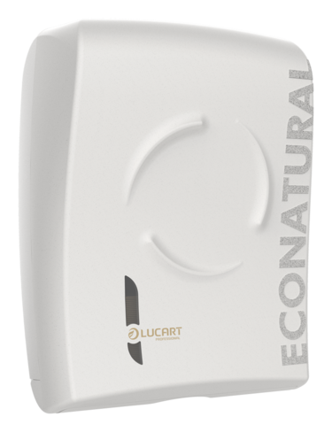 Distributeur essuie-mains pliés - blanc - EcoNatural Flow - issu du recyclage des briques alimentaires - unité - LUCART
