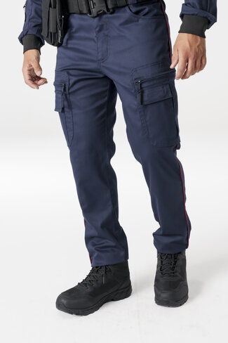 Pantalon Chronos Mat - bleu marine liseré bordeaux