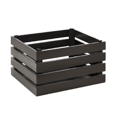 Caisse en bois superbox GN1/2 - Bois Acacia noir-