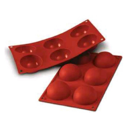 Plaque silicone Silicon Flex 300X175mm - 6 demi-sphères 70 -
