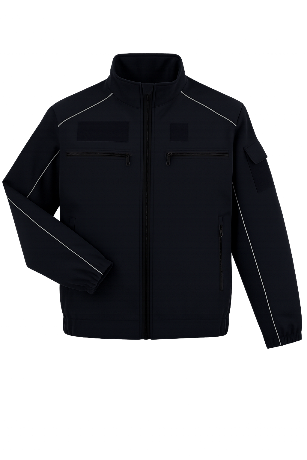 Blouson softshell marine - capuche amovible - sans bandes
