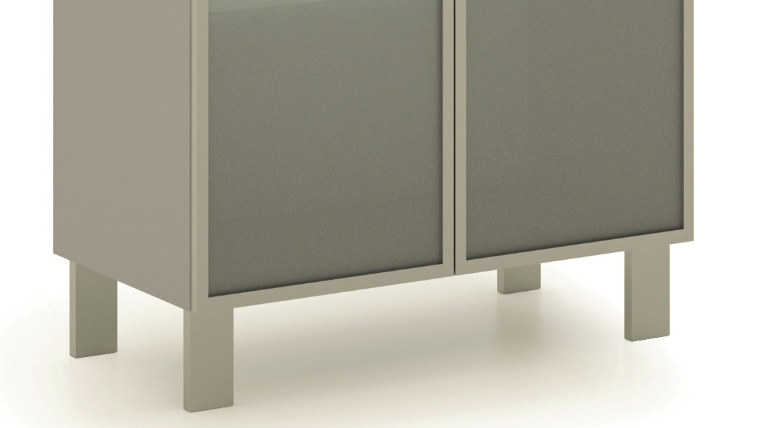Pied rectangulaire pour armoire Léandre Manager l. 86 cm - 1 jeu de 4