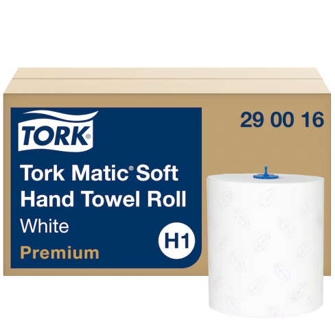 Essuie-mains bobine l. 100 m - Tork Matic Premium H1 - 2 plis - Ecolabel - 1 carton de 6 pièces - ESSITY