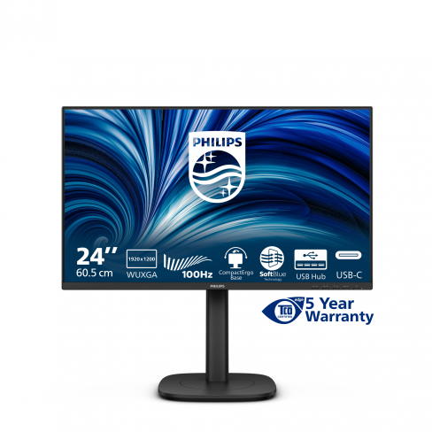 Ecran PC W-LED 24'' 16/10 Multimédia - PHILIPS - 24B2N3200D/00 - 1920 x 1200 - VGA/HDMI/DP