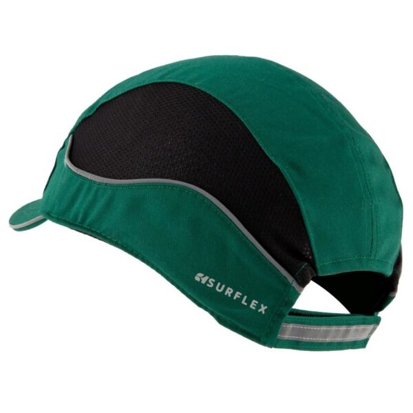 Casquette anti-heurt AIR + 3 coques ABS - lot de 20 Surflex - Vert - taille standard - Visière de 3 cm