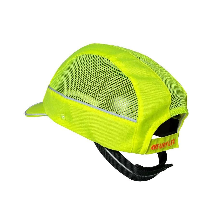 Casquette anti-heurt AIR STREAM - coque ABS - lot de 10 - Surflex - Jaune Fluo - taille standard - visière de 5 cm