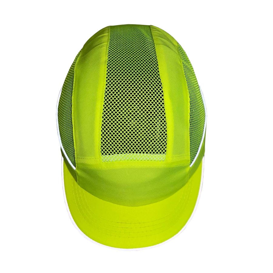 Casquette anti-heurt AIR STREAM - coque ABS - lot de 10 - Surflex - Jaune Fluo - taille standard - visière de 5 cm
