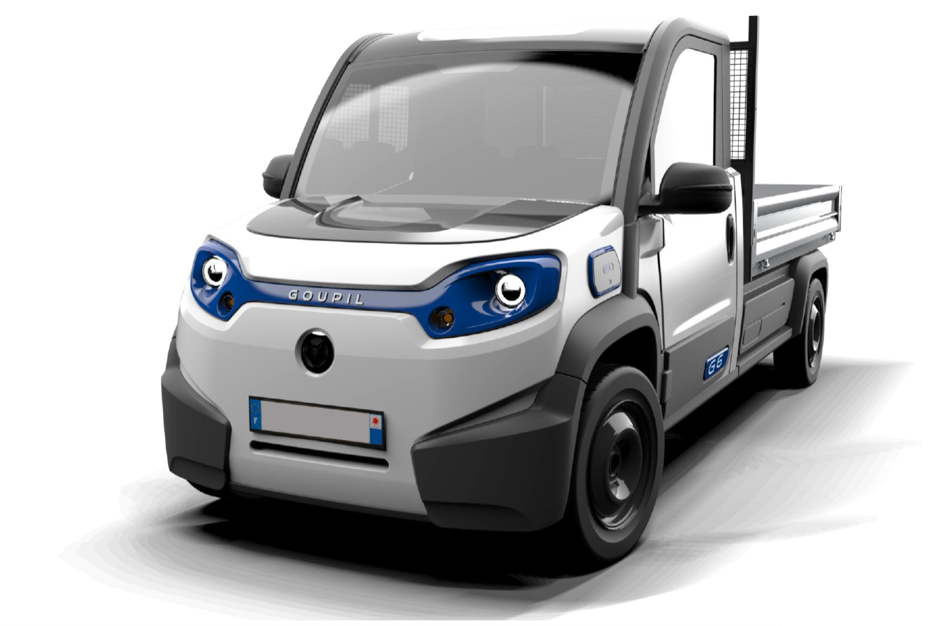 Véhicule utilitaire électrique Goupil G6 - 58,3 kWh Lithium- Homologation N1 - 4 CV - 80 km/h - couleur blanc -