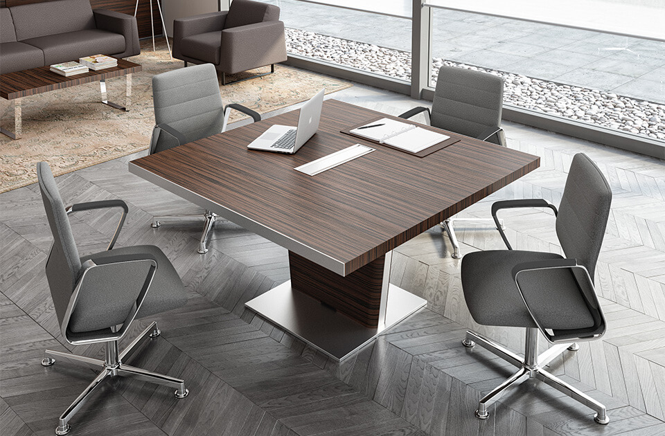 Table de réunion Quadri prestige 4 places - Ouvrir le diaporama