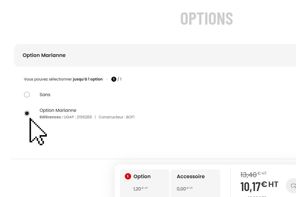 Intitulé bouton - Description produit