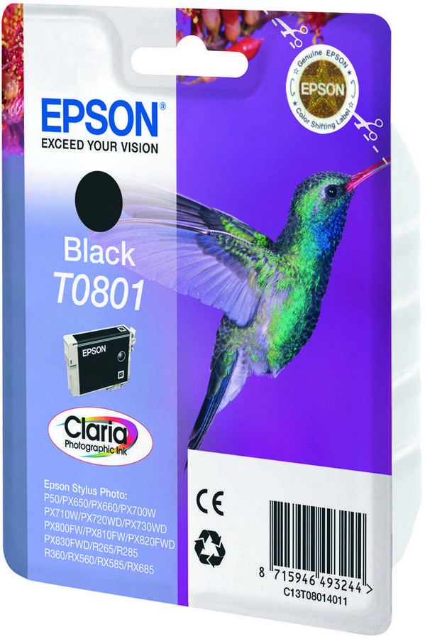 Cartouche d'encre Epson C13T08014021 - Claria - noir - l'unité