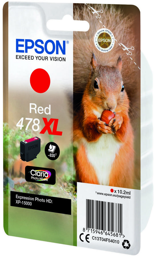 CART - BBTT4F54 - EPSON - 478XL ROUGE - PAR 1 POUR XP-15000