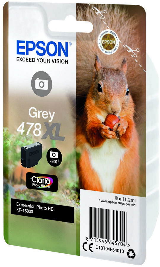CART - BBTT4F64 - EPSON - 478XL GRIS - PAR 1 POUR XP-15000